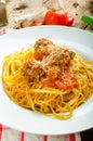 New York meatballs pasta Royalty Free Stock Photo