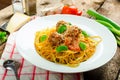 New York meatballs pasta Royalty Free Stock Photo