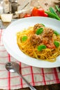 New York meatballs pasta Royalty Free Stock Photo