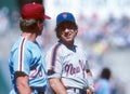 Gary Carter and Mike Schmidt Royalty Free Stock Photo