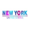 New York neon color sign. Bright light signboard. Vector banner. Royalty Free Stock Photo