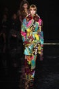 Bente Oort walks the runway at the Versace Pre-Fall 2019 Collection Royalty Free Stock Photo