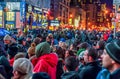 NEW YORK, NEW YORK - DECEMBER 31, 2013: New York Street Before New Years Eve. People Waiting Ball Drop.