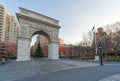 NEW YORK, NEW YORK - DECEMBER 27, 2013: Washington Square Park. Public park in the Greenwich Village neighborhood of Lower Manhatt