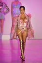 Singer Natti Natasha walks the runway for The Blonds during NYFW: The Shows at Gallery I at Spring Studios on February 09, 2020 in