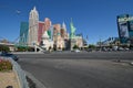 New York-New York Hotel & Casino, metropolitan area, landmark, city, road Royalty Free Stock Photo