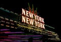 New York New York neon sign on Las Vegas Strip Royalty Free Stock Photo