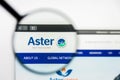 New York, New York State, USA - 18 June 2019: Illustrative Editorial of Aster DM Healthcare website homepage. Aster DM