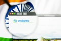 New York, New York State, USA - 21 May 2019: Illustrative Editorial of indian company Vedanta website homepage. Vedanta Royalty Free Stock Photo