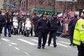 New York, New York, USA- January 21, 2017: NYPD on scene for women`s march protest in Manhattan, New York.
