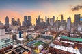 New York, New York, USA midtown Manhattan skyline over Hell`s Kitchen