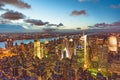 New York by night from Empire State Building