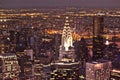 New York by night from Empire State Royalty Free Stock Photo