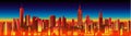 New York night skyline Royalty Free Stock Photo