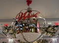 Christmas decor with Believe campaign theme at Macy`s flagship store at Herald Square in New York Royalty Free Stock Photo