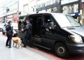 New York City Police Department Emergency Service Unit providing security during Holiday season near Macy`s Herald Square