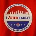 Voted Early in the City of New York sticker