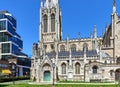 Gothic-Revival Grace Church on Broadway and 10th St in NYC Royalty Free Stock Photo