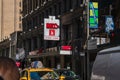 Sign and marquee for the famous Ben`s Delicatessen Restaurant in the Garment District of Manhattan, New York City