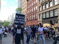 New York, NY Black Lives Matter Protest for George Floyd and others Royalty Free Stock Photo