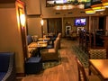 The interior of a luxurious hotel dining room..