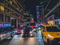 New York City rush hour at night. Royalty Free Stock Photo
