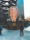 People visiting Hudson Yards during the Holiday season.