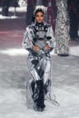 Halima Aden walks the runway at the Philipp Plein fashion show Royalty Free Stock Photo