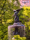 Angel of water sculpture at Bethesda Terrace fountain in Central Park. Royalty Free Stock Photo