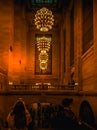 Grand Central Station chandeliers in NYC. Royalty Free Stock Photo