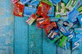 Various brand chewing gum brands Orbit, Extra, Eclipse, Freedent, Wrigley, Spearmint, Trident, Stride lot of chewing gum packages