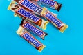 View of Snickers chocolate bar multipack of maple almond butter candy ang almond butter candy bar