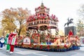 New York, NY - November 22, 2018: 92nd Annual Macy`s Thanksgiving Day Parade on the streets of Manhattan in frigid weather