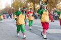 New York, NY - November 22, 2018: 92nd Annual Macy`s Thanksgiving Day Parade on the streets of Manhattan in frigid weather Royalty Free Stock Photo