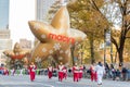 New York, NY - November 22, 2018: 92nd Annual Macy`s Thanksgiving Day Parade on the streets of Manhattan in frigid weather Royalty Free Stock Photo