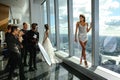 General atmosphere backstage before the Berta Fall 2020 Bridal Runway Show