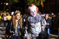 Scary clowns and witches costumes at NYC Village Halloween parade