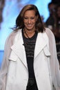 NEW YORK, NY - SEPTEMBER 07: Designer Donna Karan walks the runway at DKNY Spring 2015 fashion collection