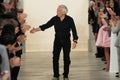 NEW YORK, NY - SEPTEMBER 11: Designer Ralph Lauren greets the audience Royalty Free Stock Photo