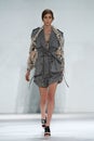 NEW YORK, NY - SEPTEMBER 05: Model Eve Delf walks the runway at the Zimmermann fashion show