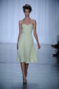 NEW YORK, NY - SEPTEMBER 08: A model walks runway at the Zac Posen fashion show