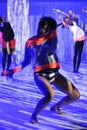 NEW YORK, NY - SEPTEMBER 03: Models perform during the Athleta Runway show