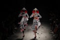 Models walk the runway for Desigual fashion show