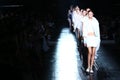 NEW YORK, NY - SEPTEMBER 06: Models walk the runway finale at the Prabal Gurung fashion show