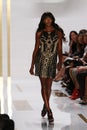 NEW YORK, NY - SEPTEMBER 08: Naomi Campbell walks the runway during the Diane Von Furstenberg fashion show