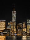 New York, NY / United States - Jan. 5, 2016: A view of the New York City skyline in the evening