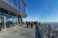 New York, NY / United States - Oct. 14, 2020: a landscape view of tourists enjoying the views of Manhattan from Royalty Free Stock Photo