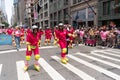 NEW YORK, NY, US - June 25, 2023: Pride march parade 2023 in New York. barbie pink lesbian girls pride rainbow lgbtq