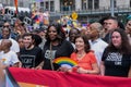 NEW YORK, NY, US - June 25, 2023: Pride march parade 2023 in New York. Governor Kathy Hochul signed legislation to