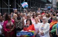 NEW YORK, NY, US - June 25, 2023: Pride march parade 2023 in New York. Governor Kathy Hochul signed legislation to